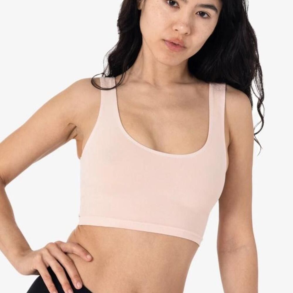 Los-angeles-apparel Women's Pink Crop-top